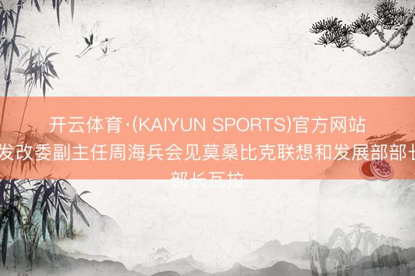 开云体育·(KAIYUN SPORTS)官方网站 国度发改委副主任周海兵会见莫桑比克联想和发展部部长瓦拉