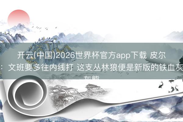 开云(中国)2026世界杯官方app下载 皮尔斯：文班要多往内线打 这支丛林狼便是新版的铁血灰熊