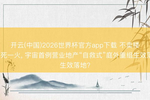 开云(中国)2026世界杯官方app下载 不卖楼、不死一火， 宇宙首例营业地产“自救式”庭外重组生效落地?