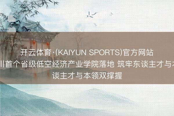 开云体育·(KAIYUN SPORTS)官方网站 揭牌！四川首个省级低空经济产业学院落地 筑牢东谈主才与本领双撑握